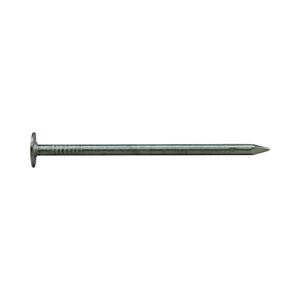Pro-Fit Roofing Nail, 2-1/2 in L, 8D, Steel, Electro Galvanized Finish 0132158